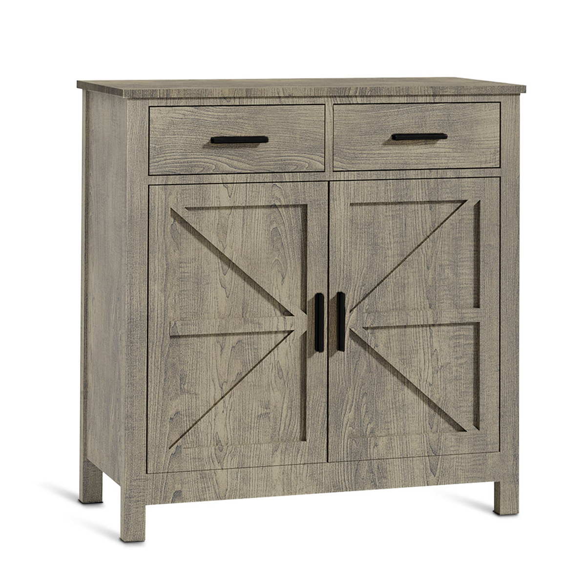 Farmhouse buffet cabinet with drawers, view 7
