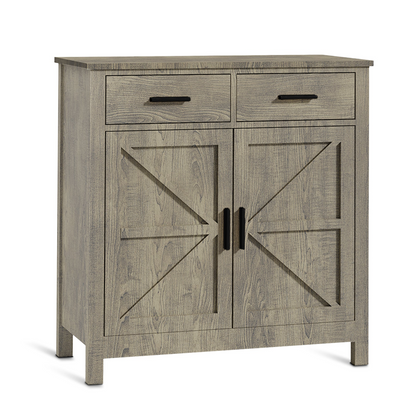 Farmhouse buffet cabinet with drawers, view 7