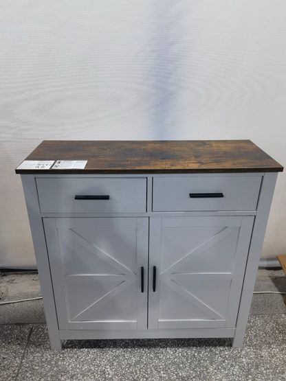 Farmhouse buffet cabinet with drawers, view 10