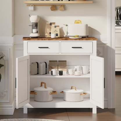Farmhouse buffet cabinet with drawers, view 18