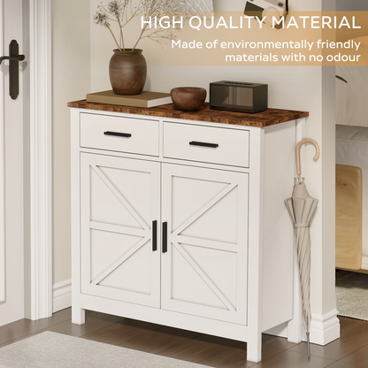 Farmhouse buffet cabinet with drawers, view 19