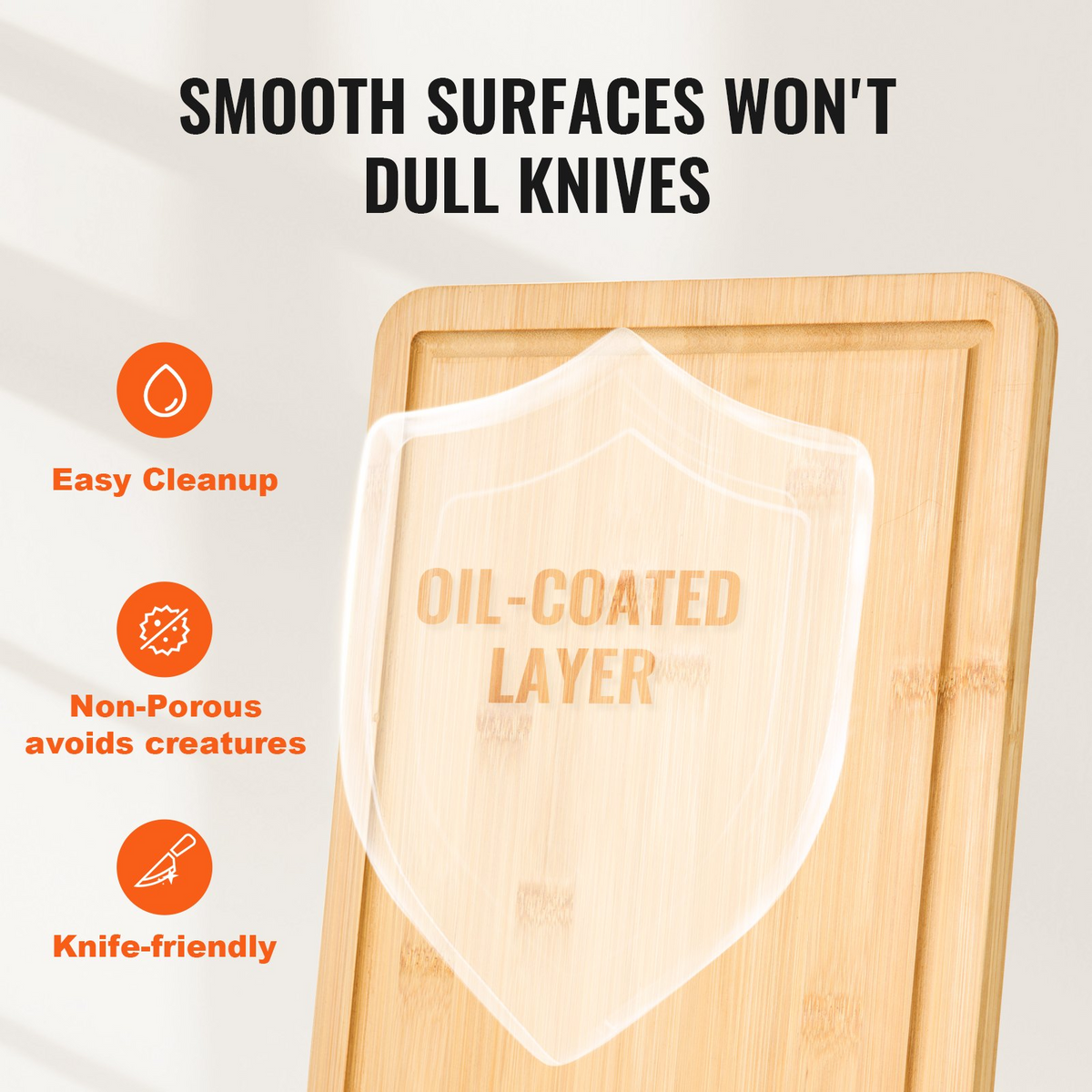 Bamboo cutting board set of 3, view 4