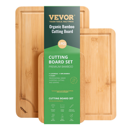 Bamboo cutting board set of 3, view 9