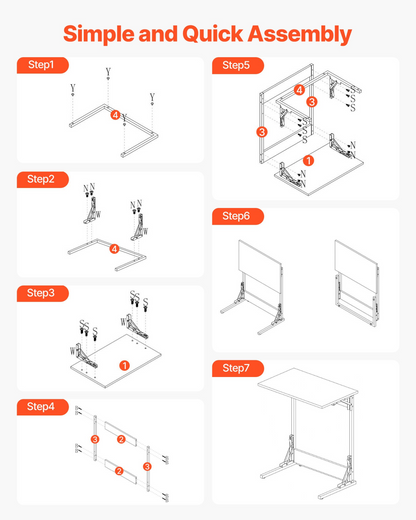 Folding C-shaped side table, view 4
