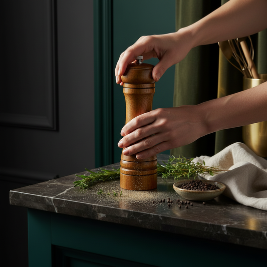 Grinder In Use