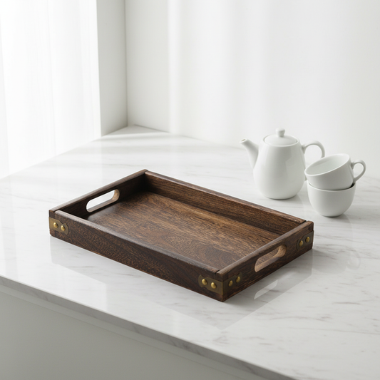 Rectangular Wooden Tray Lifestyle