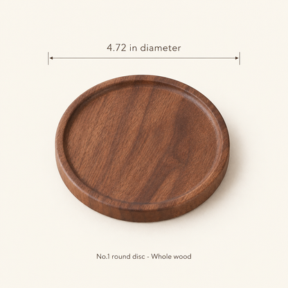 Japanese-Inspired Walnut Wood Serving Plate